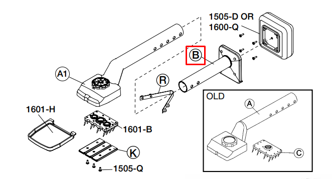 Bumper Support and Tube Assembly for Old no. 505