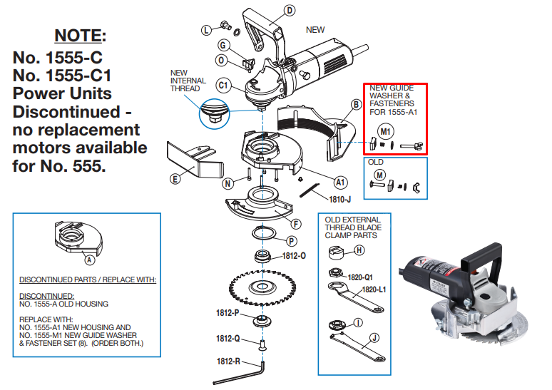 Guide Washers with Fasteners Set for New no. 555