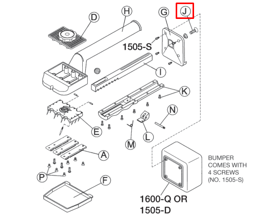 Rack Screw for Old no. 600
