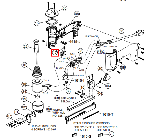 Trigger and Spring for no. 625