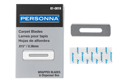 Lames de rasoir pour tapis fendues à usage normal 3-15/16" x 3/4" x 2-1/4" pour no. 124-301-302 (paquet de 50)