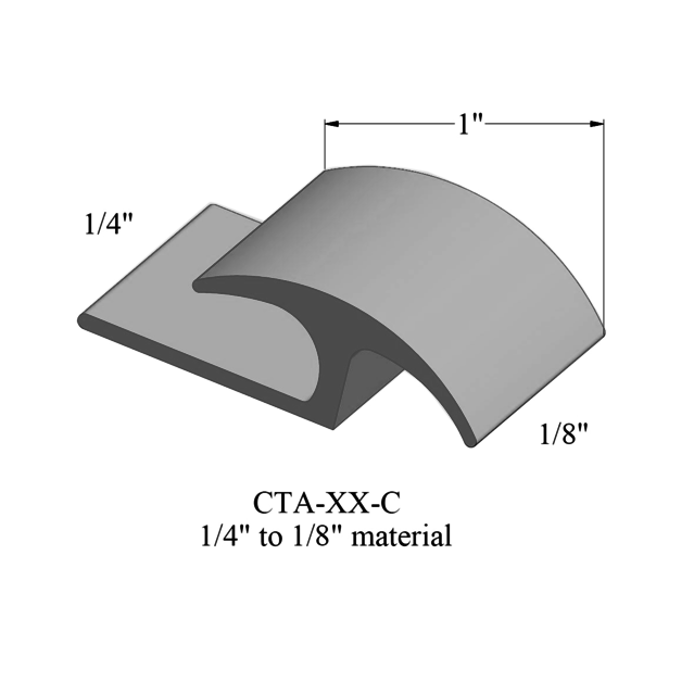 Vinyl Reducer Bedrock #TA6 1" (25.4 mm) x 12'