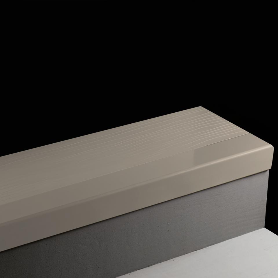 Angle Fit Rubber Stair Tread Raised Square #55 Silver Grey 42"