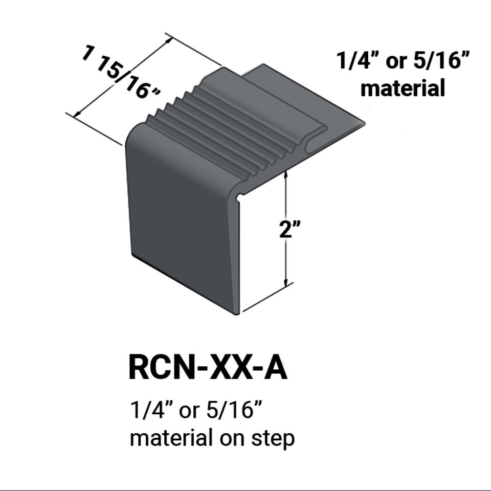 Vinyl Stair Nose Bedrock #TA6 1-15/16" x 2" x 1/4" x 12'