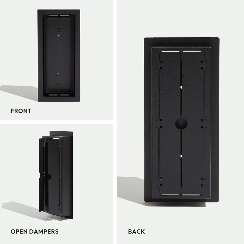 Framed Floor Vent Luxe Matte Black 8" x 14-1/4"