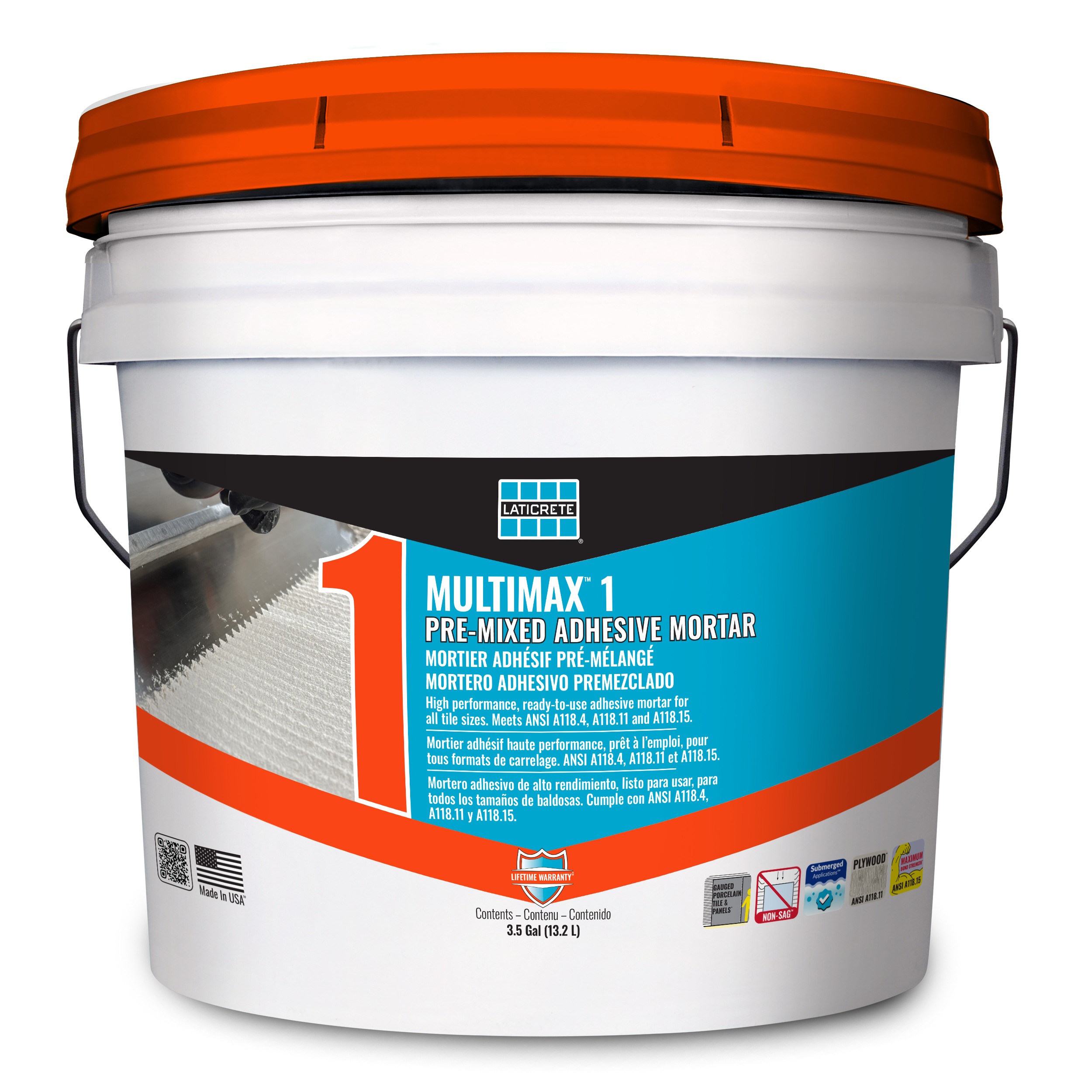 Multimax 1 Pre-Mixed Adhesive Mortar - 3.5 gal