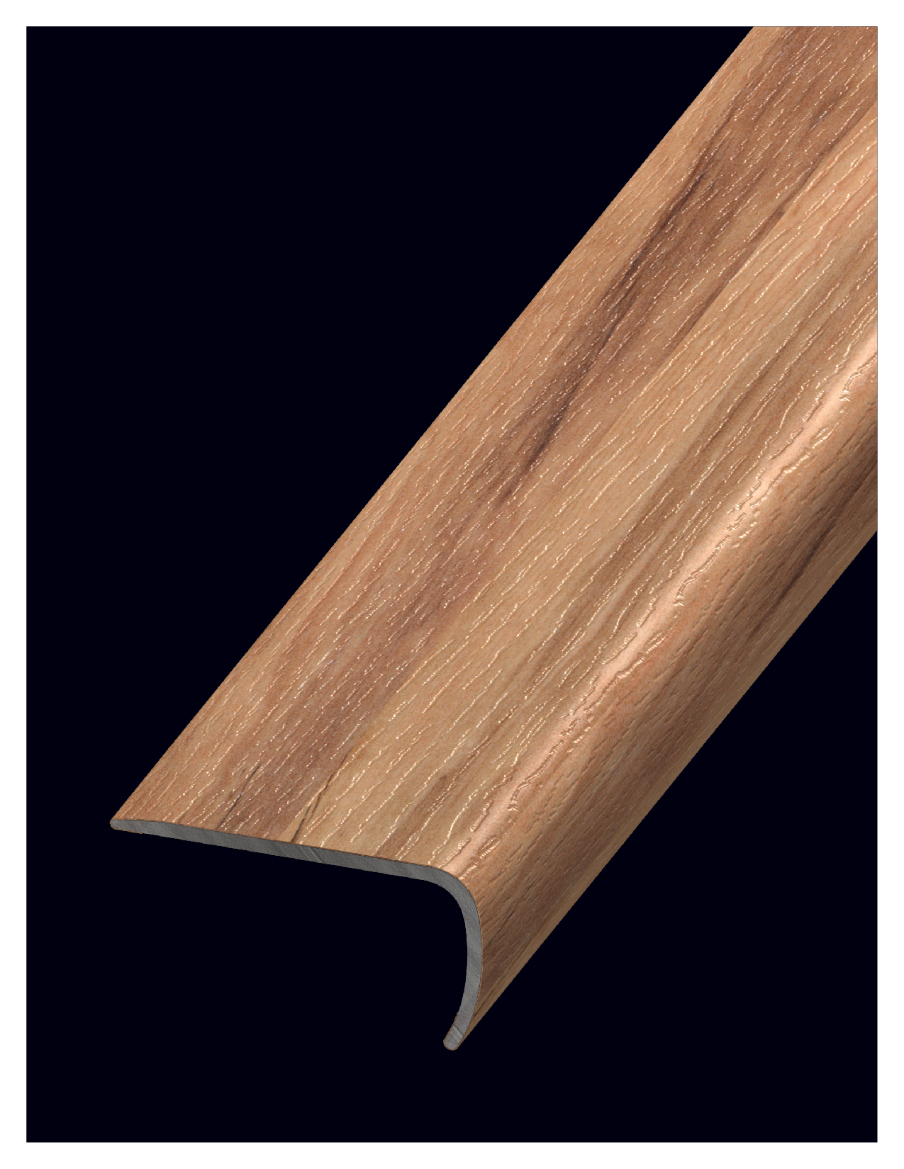 Stair Nose Standard VersaEdge PVC #104220 1" (25.4 mm) x 2" x 94"