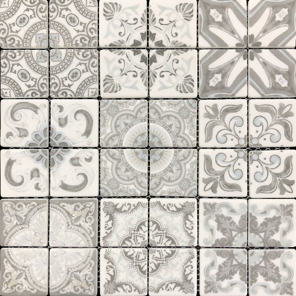 Mosaic Florentina Mint Glossy 12" x 12"