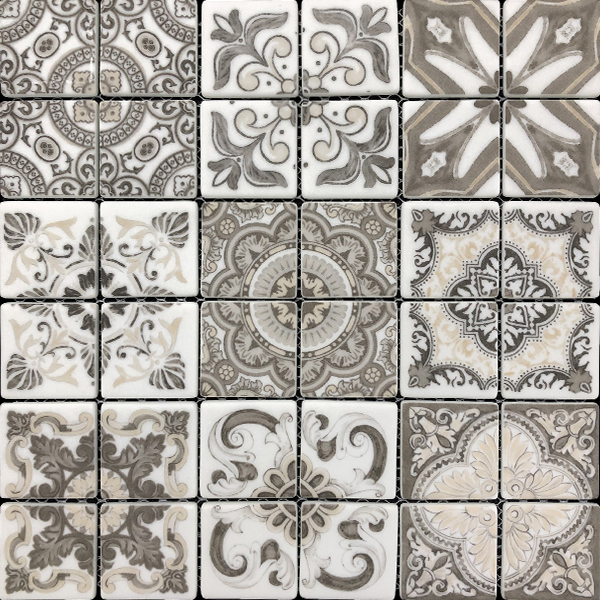 Mosaic Florentina Old Brown Glossy 12" x 12"