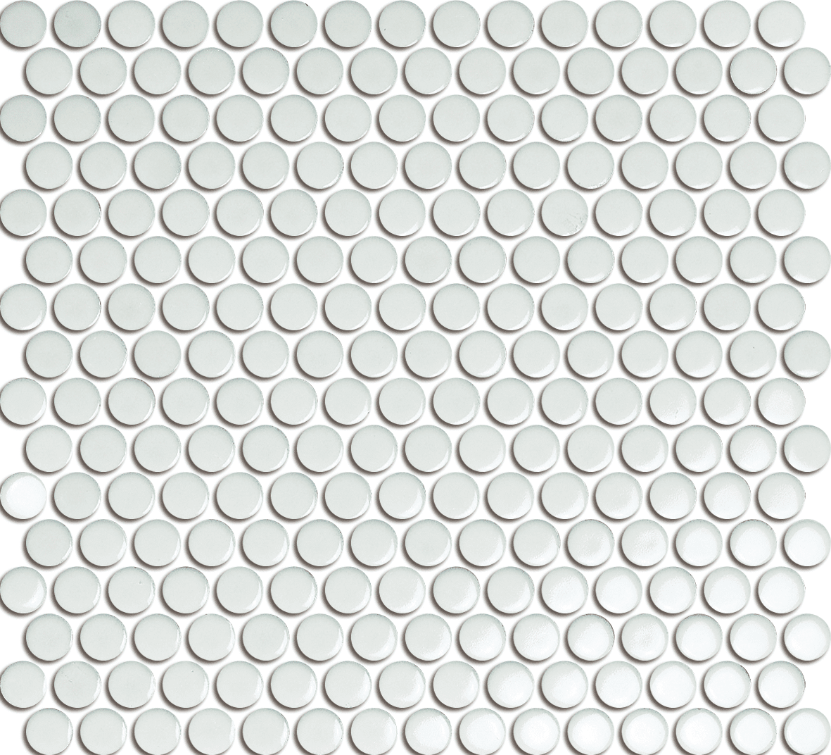 Mosaic Penny Round Rainy Sky Glossy 12" x 12"