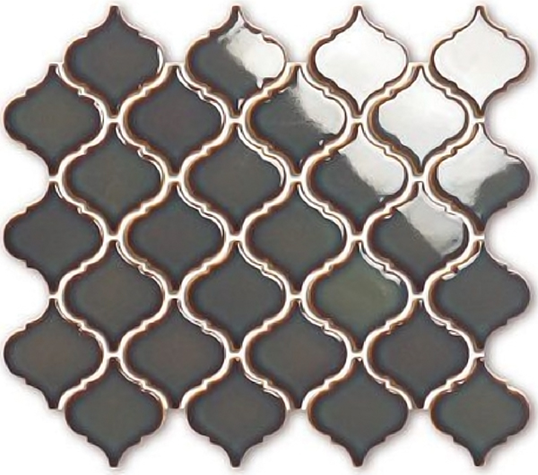 Mosaïque Small Lantern Brown Lustré 10" x 12"