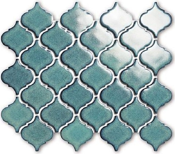 Mosaïque Small Lantern Green Lustré 10" x 12"