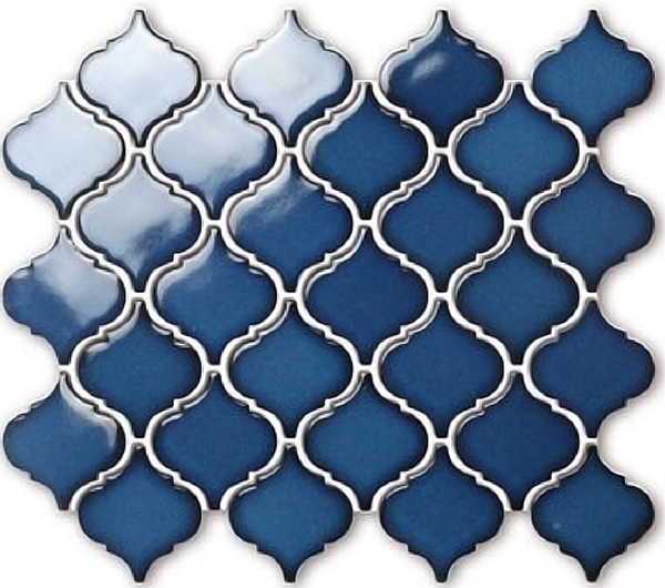 Mosaïque Small Lantern Blue Lustré 10" x 12"