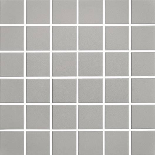Mosaic Plain Glaze Light Grey Satin 12" x 12"