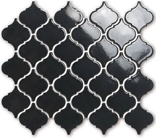 Mosaïque Small Lantern Black Lustré 10" x 12"