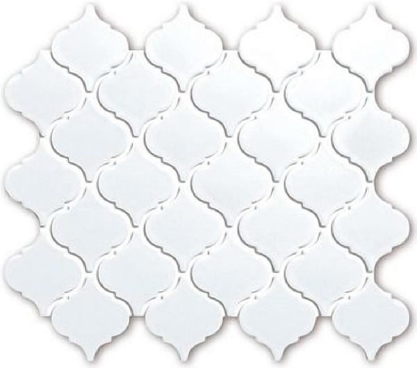 Mosaïque Small Lantern White Mat 10" x 12"