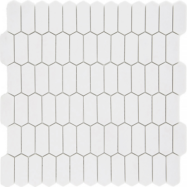 Mosaic Pan Dan Ecru Matte 11" x 11"