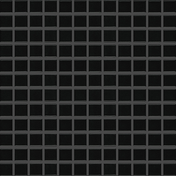 Mosaic Basic Black Square Satin 12" x 12"
