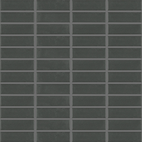 Mosaic Basic Charcoal Grey Satin 12" x 12"