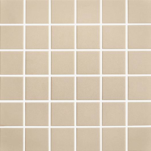 Mosaic Plain Techno Cream Matte 12" x 12"