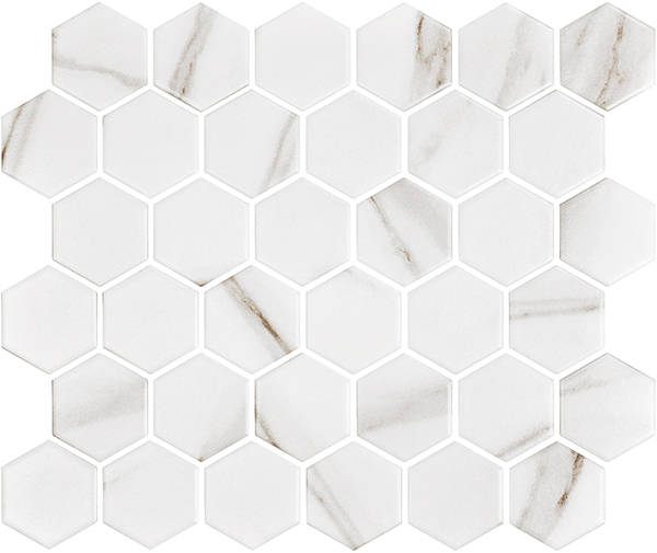 Mosaïque Miki - InkJet Mosaics Calacatta Mat 11" x 13"