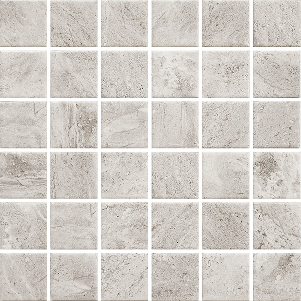 Mosaïque Miki - InkJet Mosaics Light Grey Mat 12" x 12"
