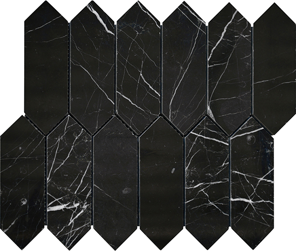 Mosaic Terra Marble Nero Marquina Polished 10" x 13"