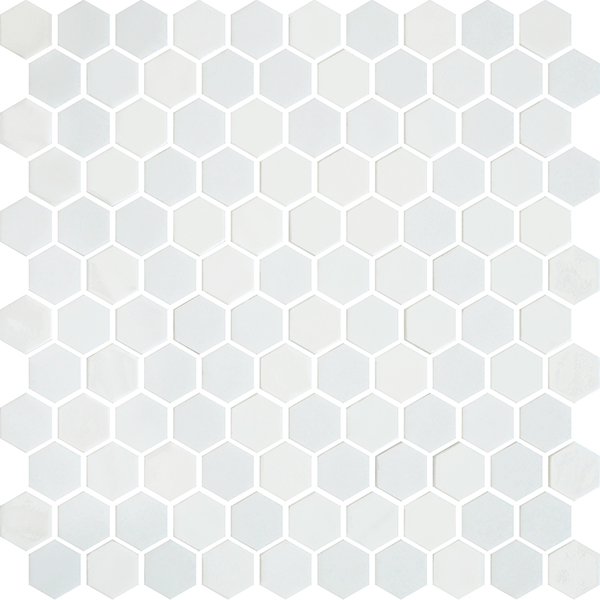 Mosaic Opalo Stone Blanc Hexagon Glossy 12" x 12"