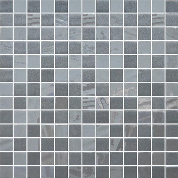 Mosaic Opalo Stone Gris Square Glossy 12" x 12"