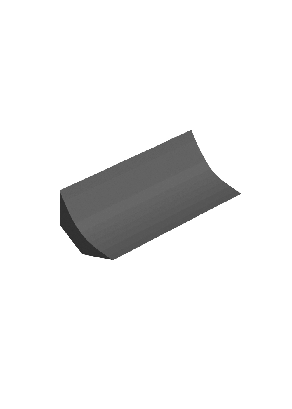 Small Vinyl Flexible Cove Shaped Profile Plasticove - 1/2" (12.5 mm) x 1/2" x 12'