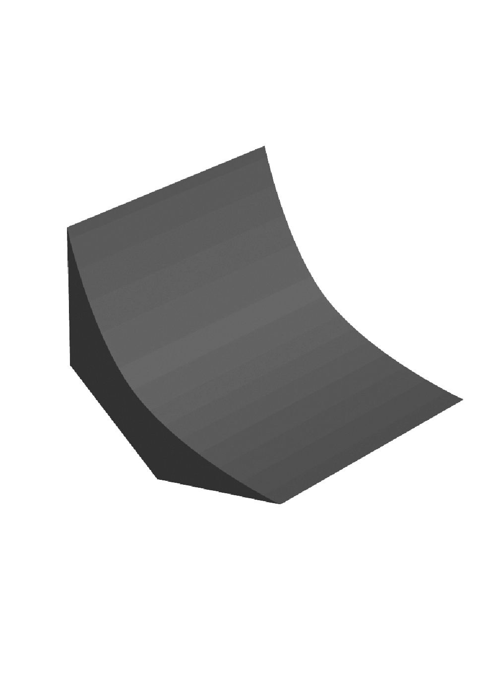 Large Vinyl Flexible Cove Shaped Profile Plasticove - 1-3/8" (34.9 mm) x 1-3/8" x 12'
