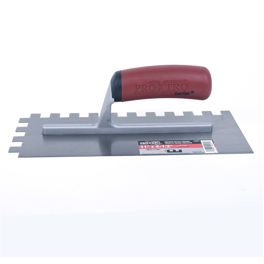 Notched Trowel Pro Handle 4.5" X 11" X 1/2"