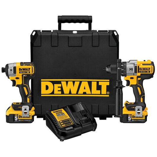 DeWalt Hammerdrill Impact Driver Combo Kit 5AH 20V FloorBox