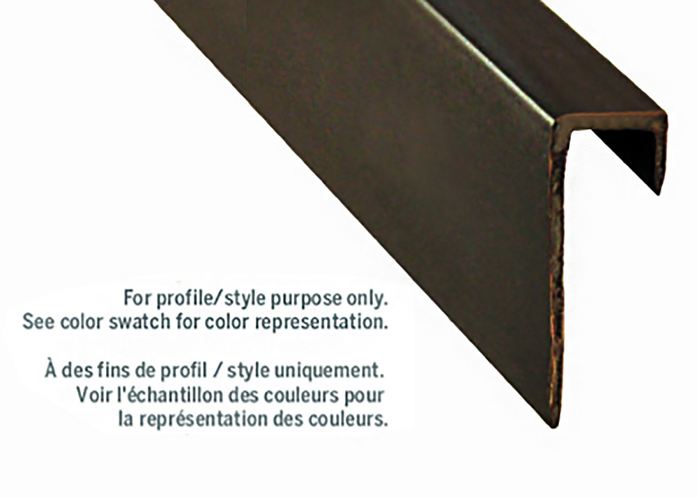 Square Carpet Cove Cap Vinyl #040 Black - 7/8" (22 mm) x 5/16" x 12'