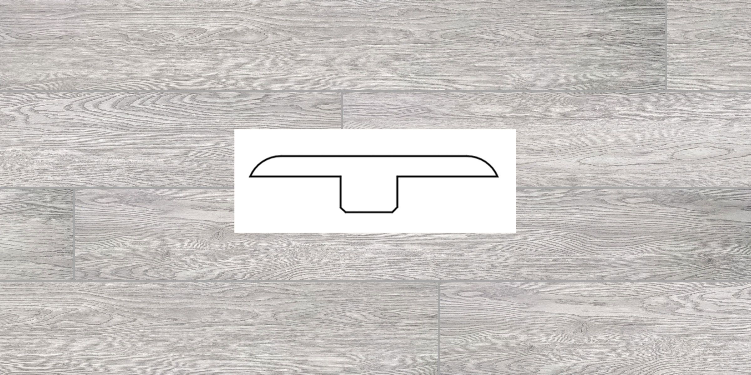 Vinyl Stylish Gray T-Molding 96"