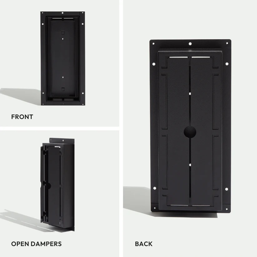 Flush Floor Vent Luxe Matte Black 4" x 10"