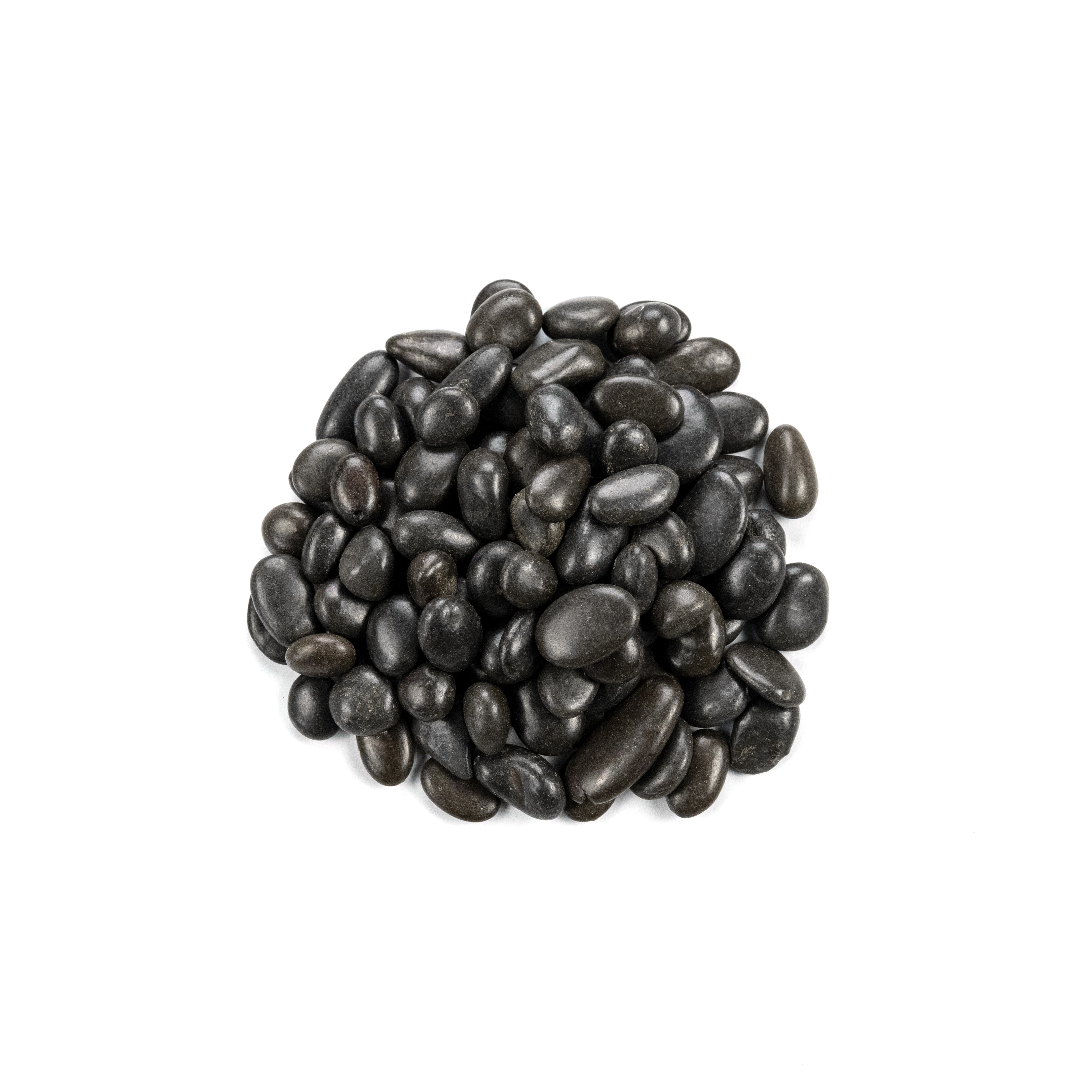 River Stones Piedra Pebbles Black Polished 40 lb