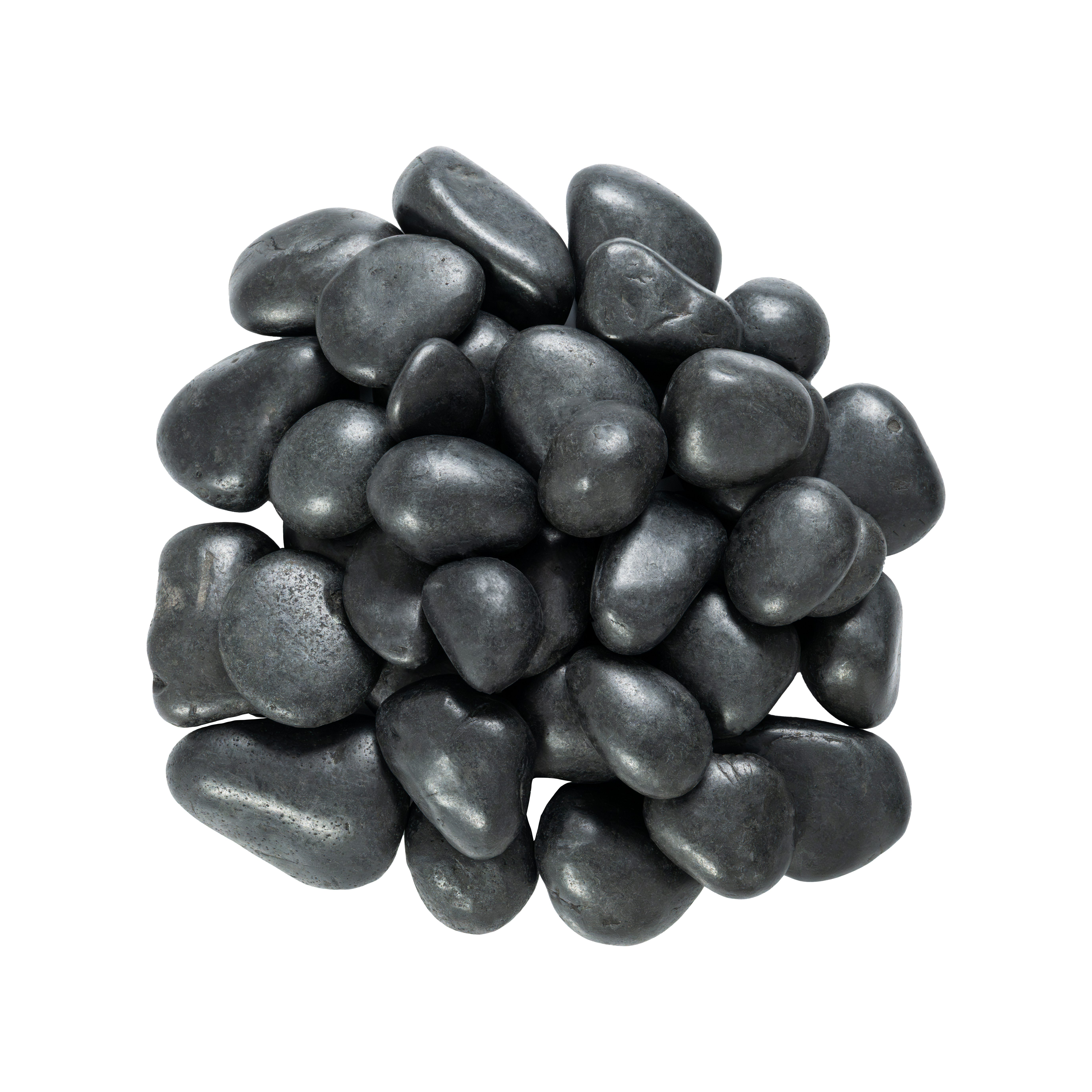 Large River Stones Piedra Pebbles Black Polished 40 lb