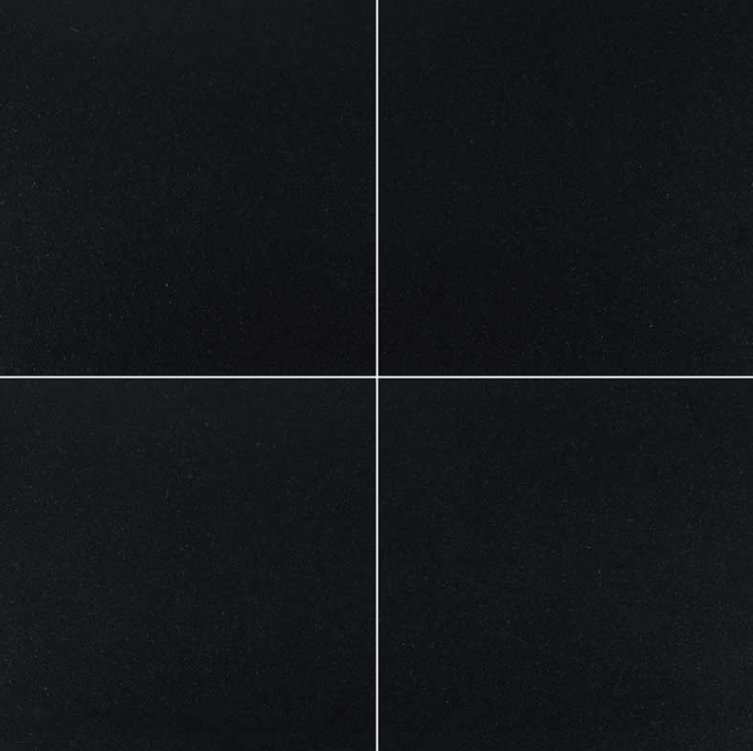 Floor Tiles Granite Countertops Premium Black Honed 12" x 12"