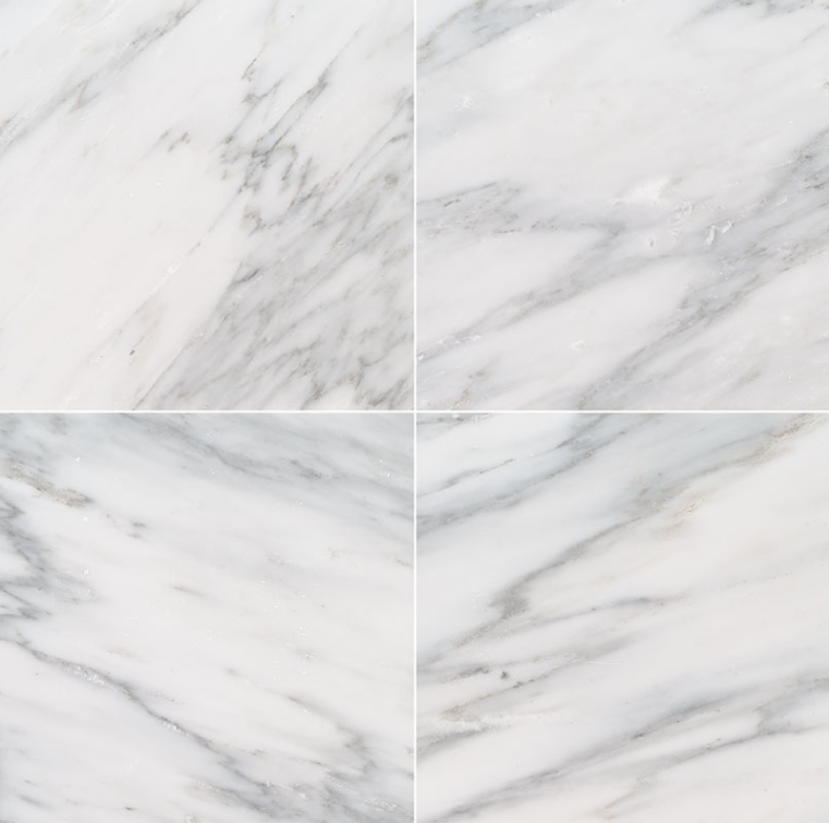 Floor Tiles Arabescato Carrara White-Cool Honed 12" x 12"