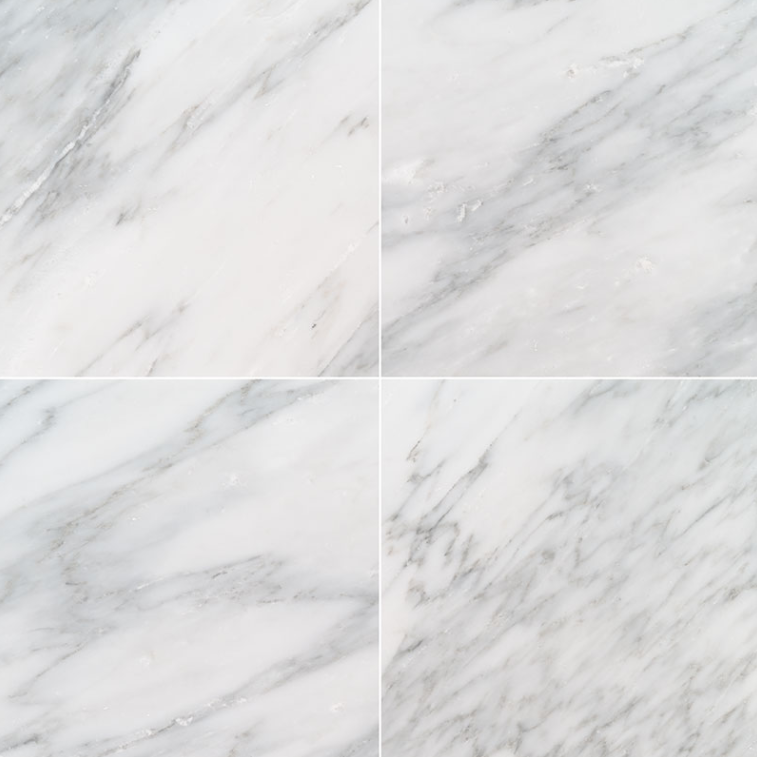 Floor Tiles Arabescato Carrara White-Cool Polished 18" x 18"