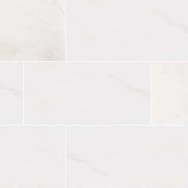 Floor Tiles Bianco Dolomite White-Cool Polished 12" x 24"