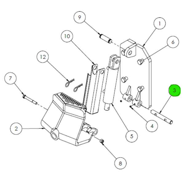 Pin, Lower Cutting Head Support for No. 5110