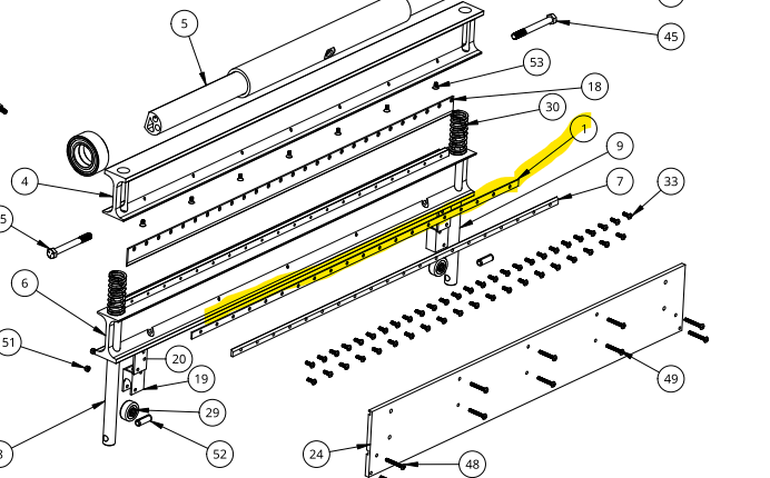 Butée de lame de remplacement pour cisaille à plancher souple 40" Magnum 29941 (paquet de 2)
