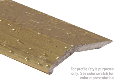 Bevel Bar Aluminum Hammered Gold Anodized 1" x 12'