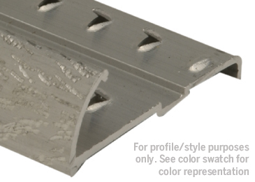 Heavy-Duty Aluminum Tapdown Pinned, Hammered Silver - 5/8" x 12'