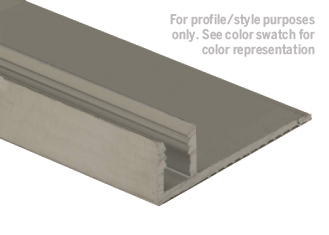 Aluminum Cap Track Pinless Contour, Mill Finish - 3/8" x 12'