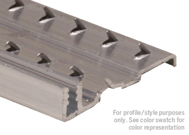 Aluminum Cap Track Pinned Contour, Mill Finish - 3/8" x 12'