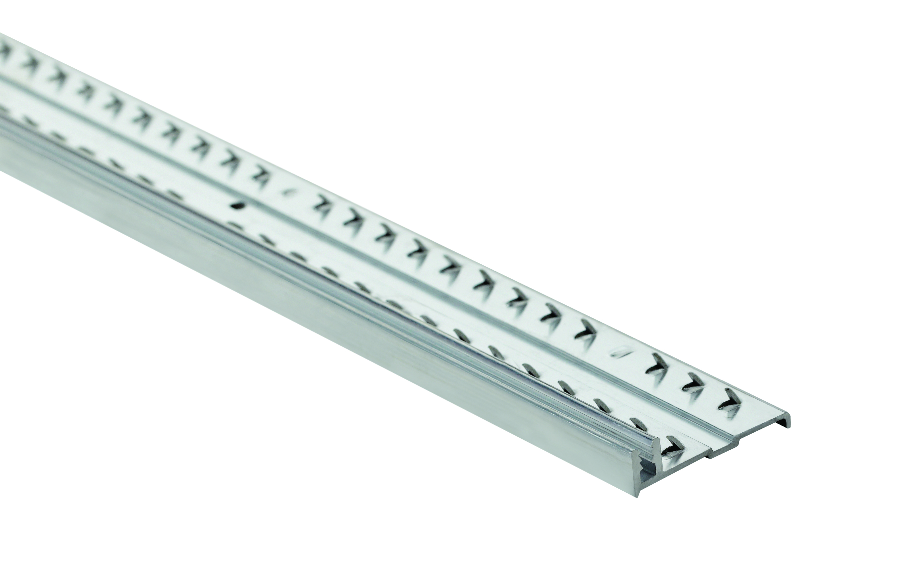 Aluminum Cap Track Pinned Contour, Mill Finish - 3/8" x 12'
