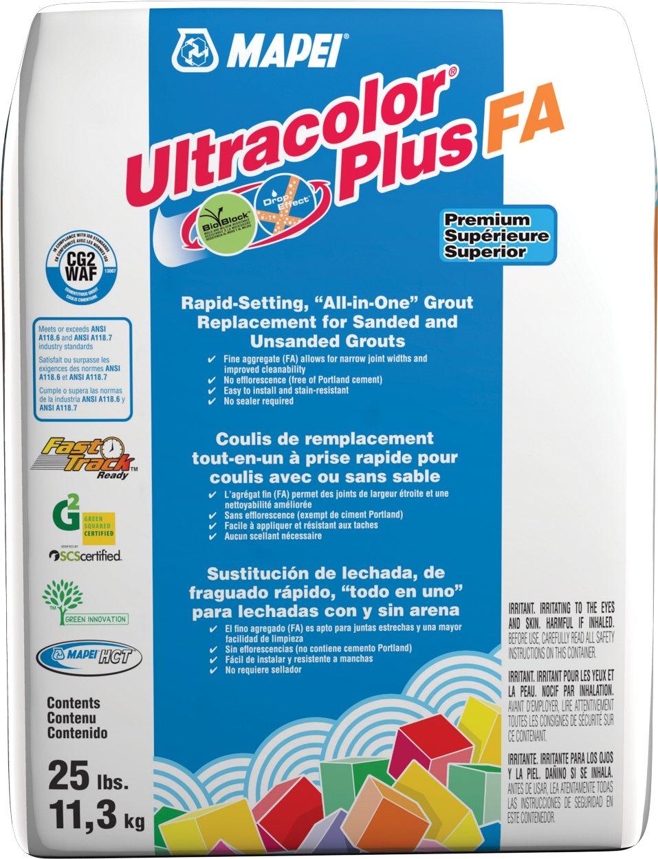 Ultracolor Plus FA Rapid-Setting All-in-One Grout - #46 Slate - 25 lb
